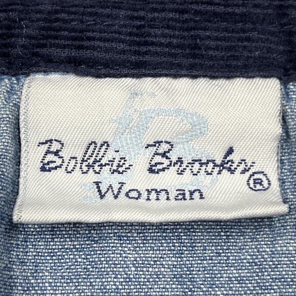 Vtg Bobbie Brooks Embroidered Fall Apples Blue Denim Shirt Women's Size 26W/28W - Picture 4 of 13